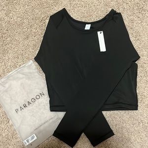 Paragon Naked Long Sleeve Crop Black NWT L